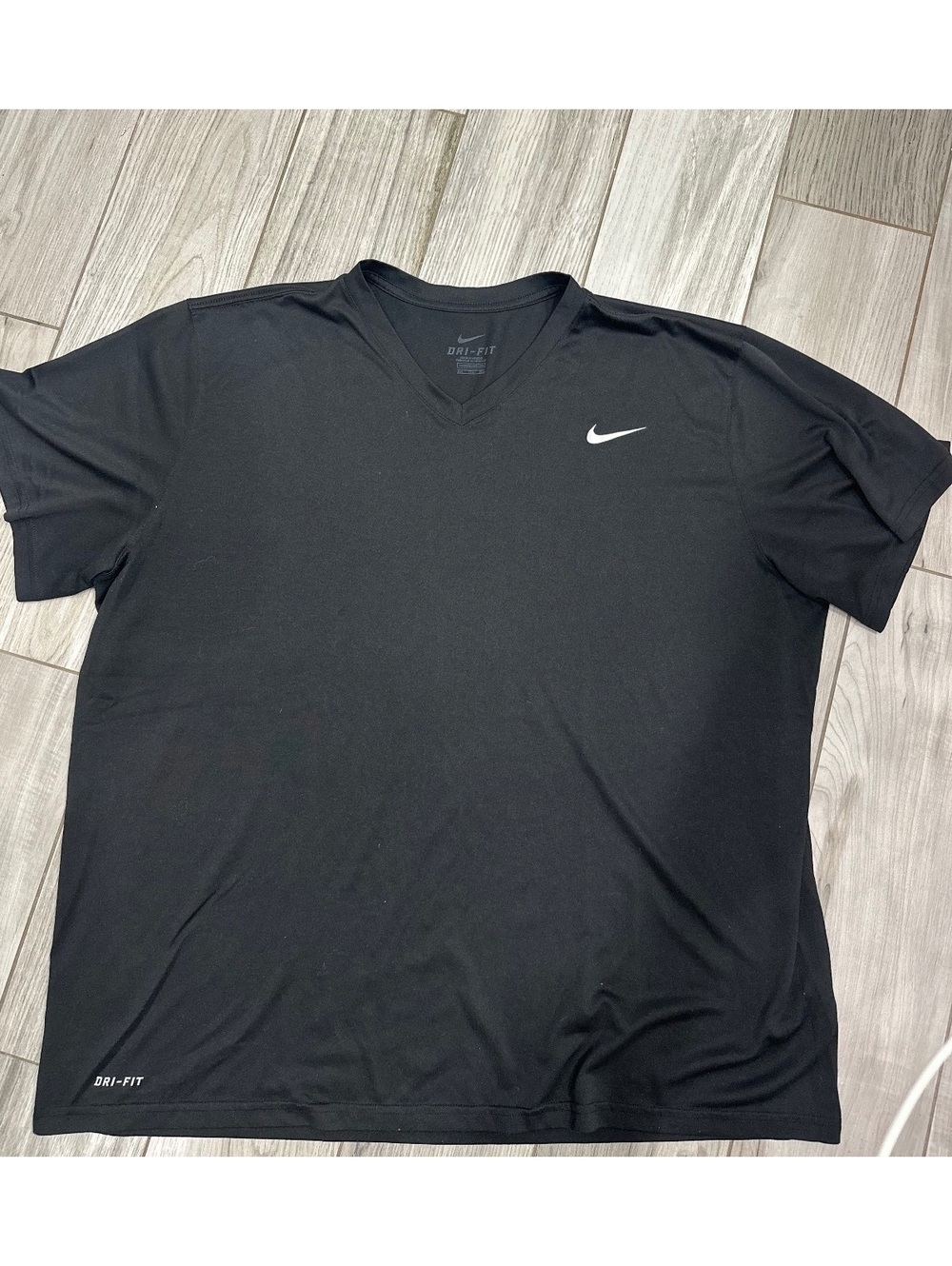 Nike Dri-Fit Black V-Neck Athletic T-Shirt XXL